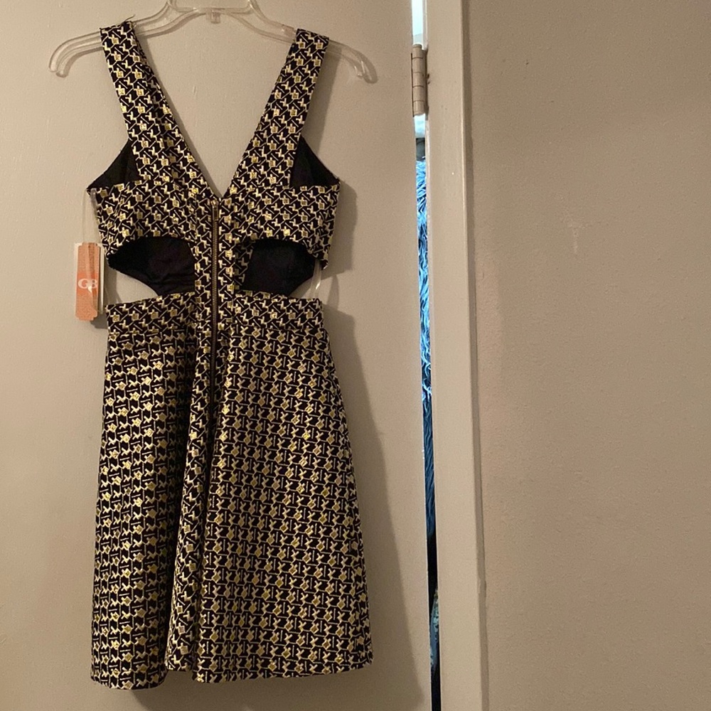 Gianni Bini black & gold dress